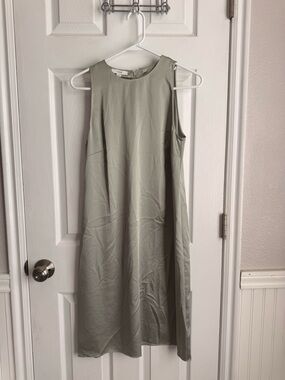 Vince Sleeveless Light Sage Midi Shift Dress